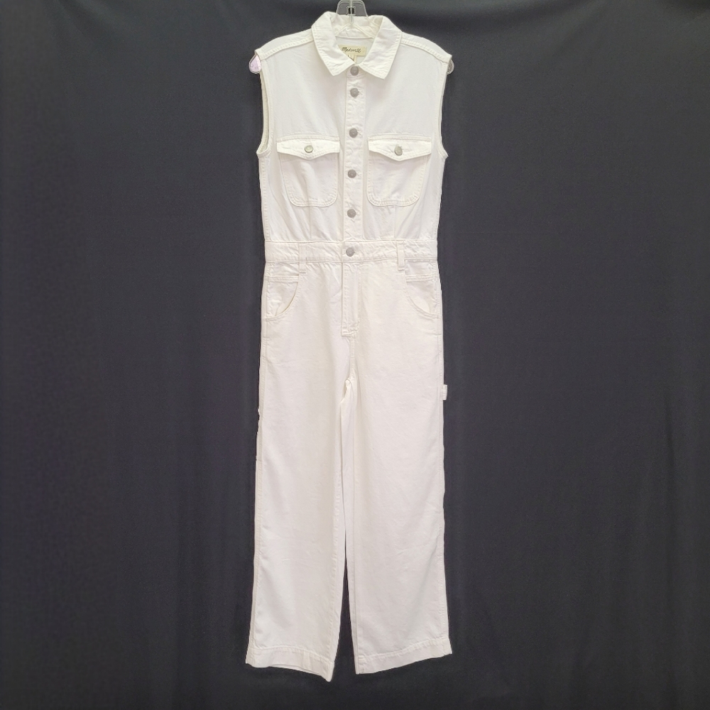 Madewell Denim Sleeveless Carpenter Jumpsuit Style# NL165